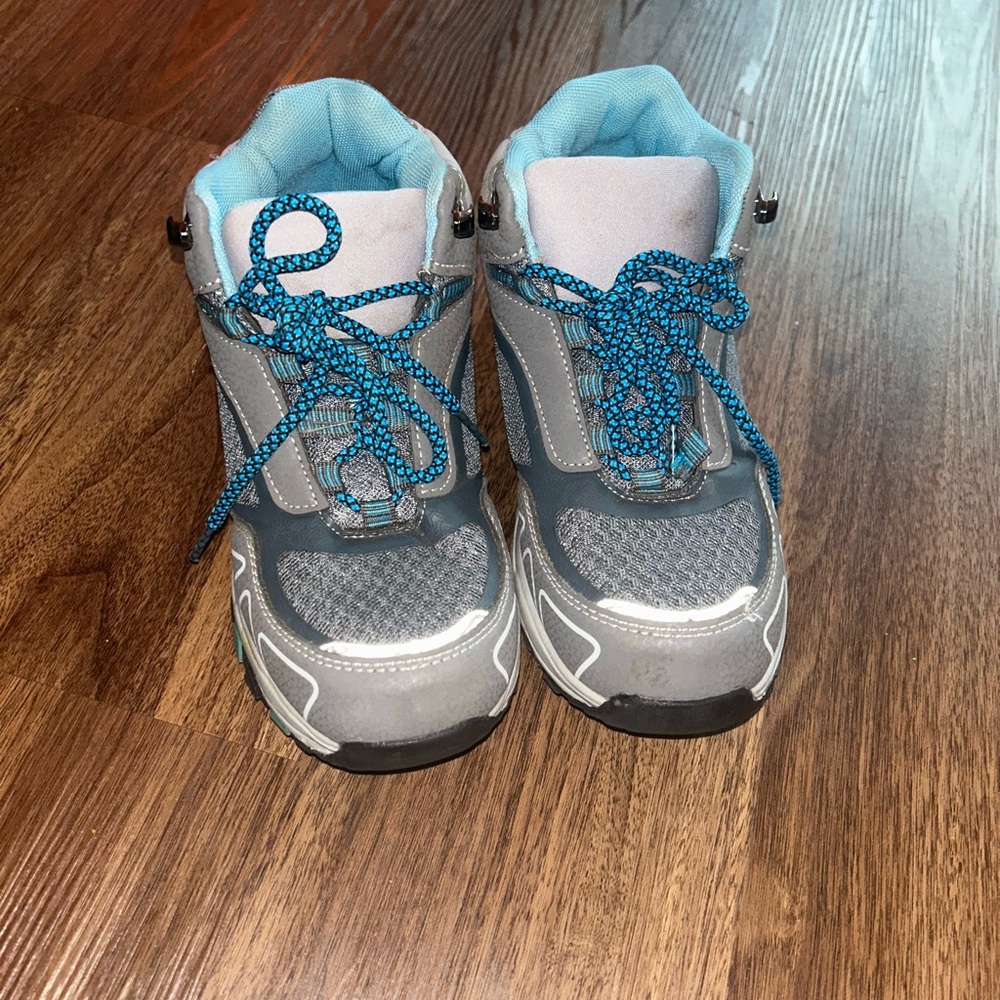 Kids Gray and Blue hiking shoes